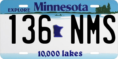 MN license plate 136NMS