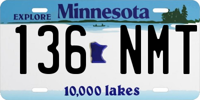 MN license plate 136NMT