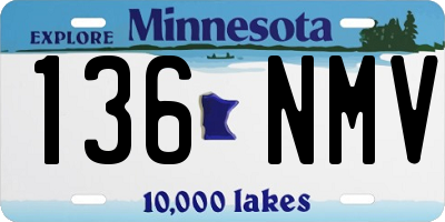 MN license plate 136NMV