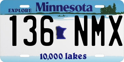 MN license plate 136NMX