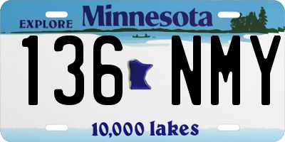 MN license plate 136NMY