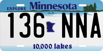 MN license plate 136NNA