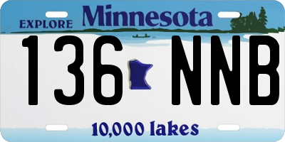 MN license plate 136NNB