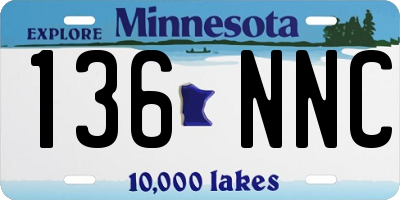 MN license plate 136NNC