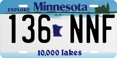 MN license plate 136NNF