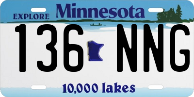 MN license plate 136NNG
