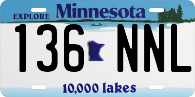 MN license plate 136NNL