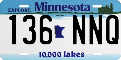 MN license plate 136NNQ