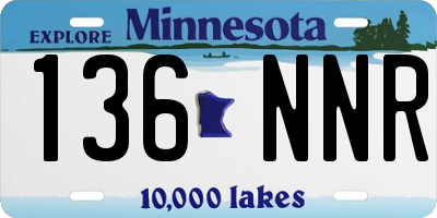 MN license plate 136NNR