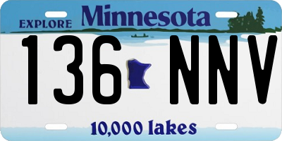 MN license plate 136NNV