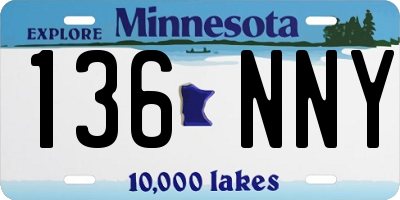 MN license plate 136NNY
