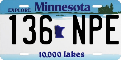 MN license plate 136NPE
