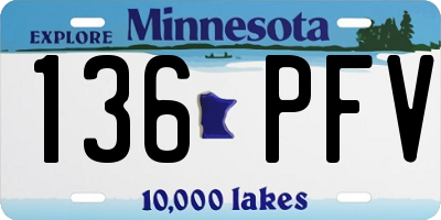 MN license plate 136PFV