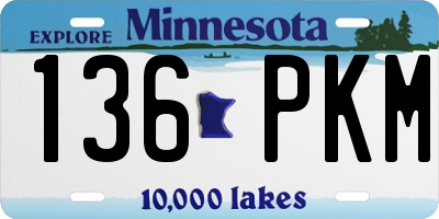 MN license plate 136PKM