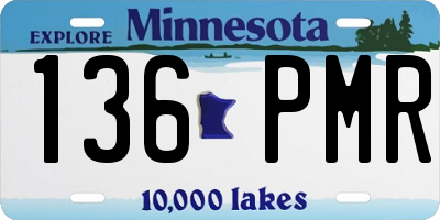 MN license plate 136PMR