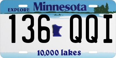 MN license plate 136QQI