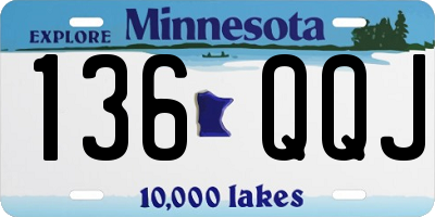 MN license plate 136QQJ
