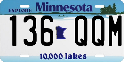 MN license plate 136QQM