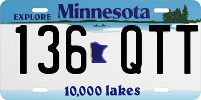 MN license plate 136QTT