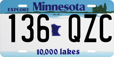 MN license plate 136QZC