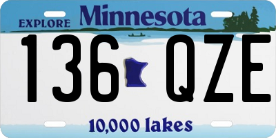 MN license plate 136QZE