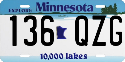 MN license plate 136QZG