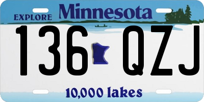MN license plate 136QZJ