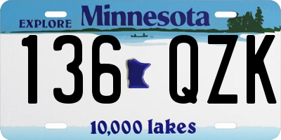 MN license plate 136QZK