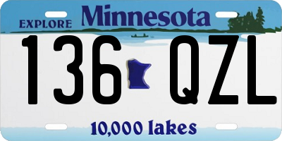 MN license plate 136QZL