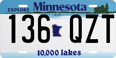 MN license plate 136QZT
