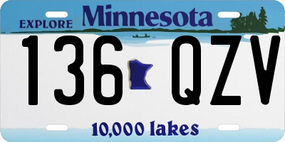 MN license plate 136QZV