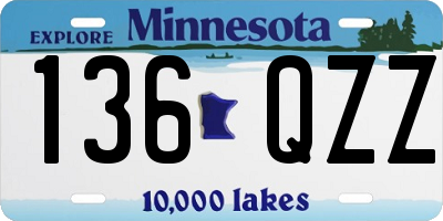 MN license plate 136QZZ