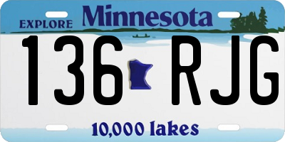 MN license plate 136RJG
