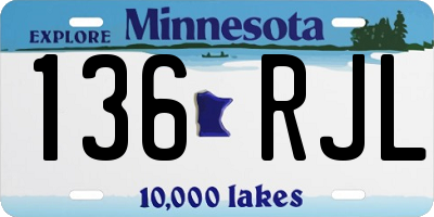 MN license plate 136RJL
