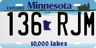 MN license plate 136RJM