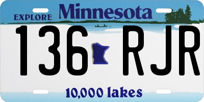 MN license plate 136RJR