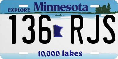 MN license plate 136RJS