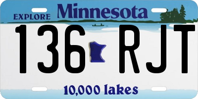 MN license plate 136RJT