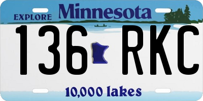 MN license plate 136RKC