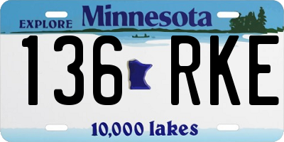 MN license plate 136RKE