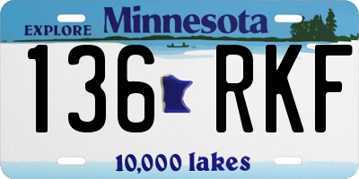 MN license plate 136RKF