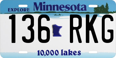 MN license plate 136RKG