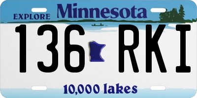 MN license plate 136RKI