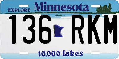 MN license plate 136RKM