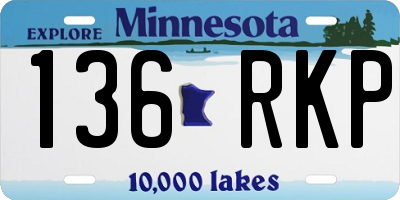 MN license plate 136RKP