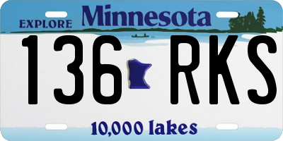 MN license plate 136RKS