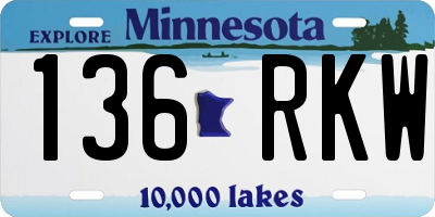 MN license plate 136RKW