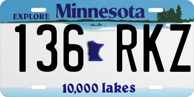 MN license plate 136RKZ