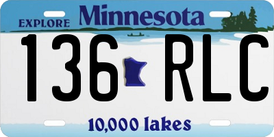 MN license plate 136RLC