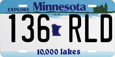 MN license plate 136RLD